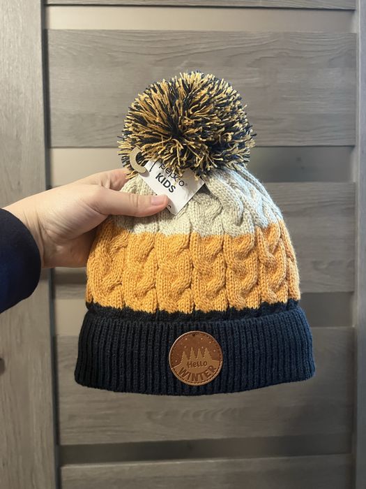 Дитяча зимова шапка. Зимова шапка для хлопчика 52 розмір