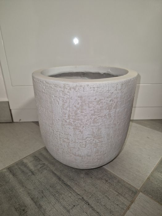 Donica Strata 25 cm biała ceramiczna