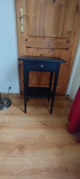 Stolik nocny czarny z szufladą.seria Hemnes 46x35