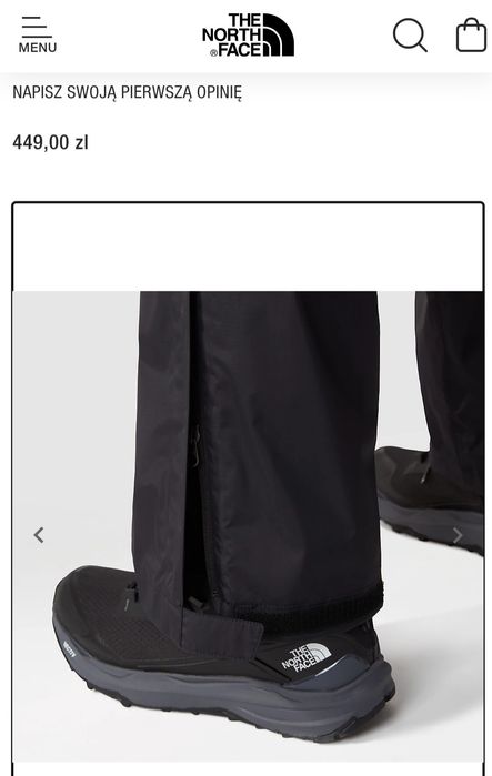 Spodnie męskie przeciwdeszczowe. Firmy THE NORTH FACE. Rozmiar 42