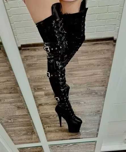 Kozaki za kolano wiązane 4 kolory