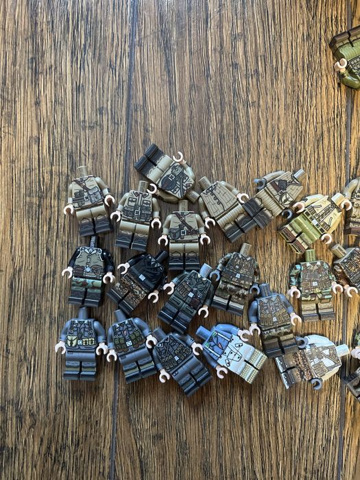 Lego figurki Theminifigco custom ww2 główki cialka