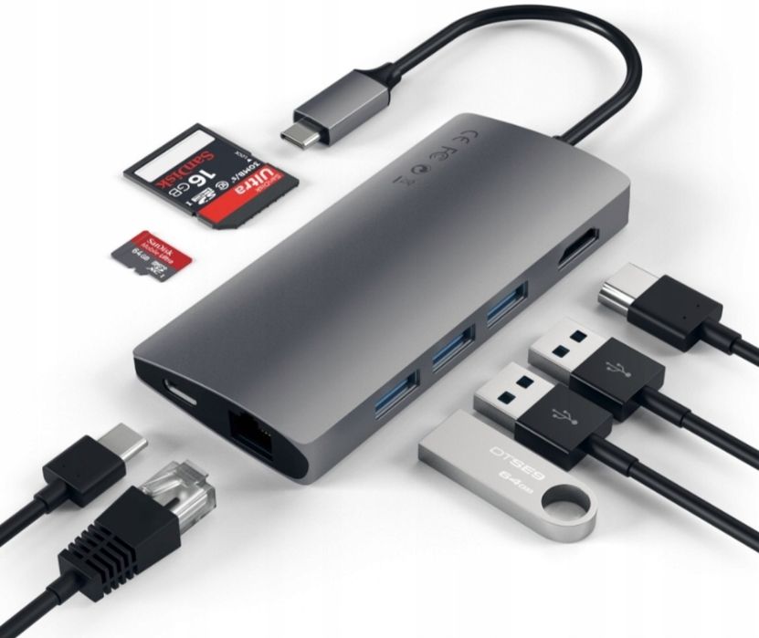 Hub SATECHI ST-TCMA2M Multi Port USB-C HDMI 4K SD Ethernet MacBook