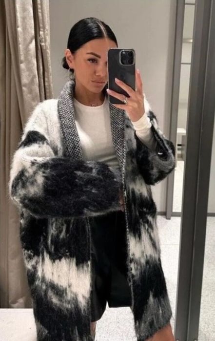 Zara płaszcz wełniany M, L