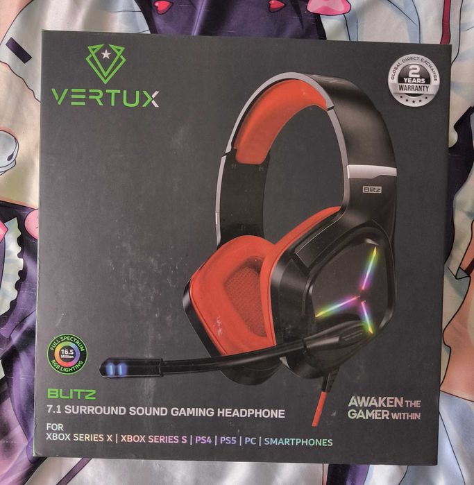 Навушники Vertux Blitz 7.1 USB Red