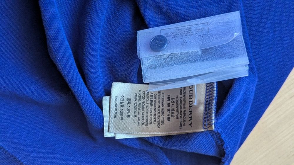 Оригінальне синє поло Burberry