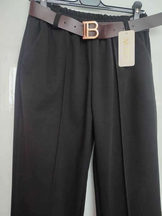 Spodnie damskie czarne kant wizytowe uniwersalny