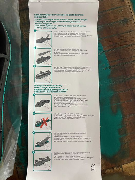 EVENup Shoe Lift OPED — Compensador de altura para bota ortopédica — Tamanho L