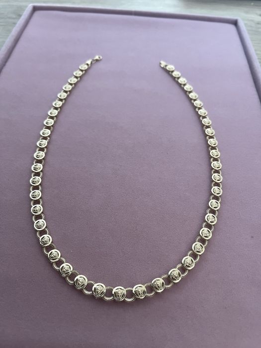 złoty łańcuszek naszyjnik versace piękny złoto 14k 585