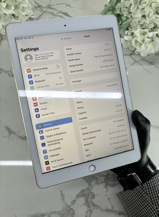 Чудовий iPad 5 128GB Gold 91%АКБ Wi-Fi Уцінка! (Магазин Гарантія)