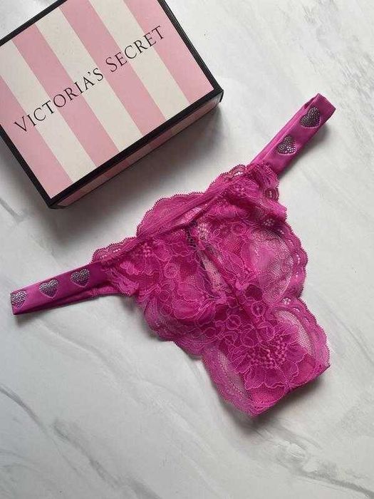 Жіночі трусики бразиліани зі стразами victoria's secret оригінал р. М