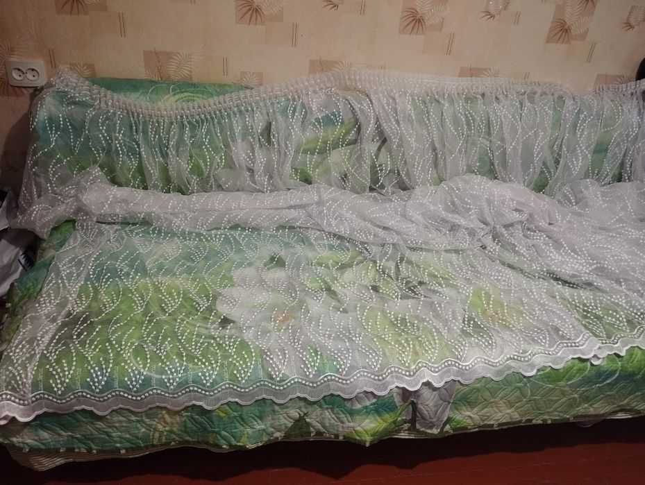 Гардина біла на канті