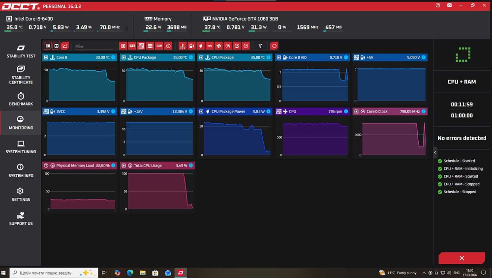Ігровий ПК / i5-6400 / GTX 1060 / 16GB / SSD NVMe + HDD / Гарантія