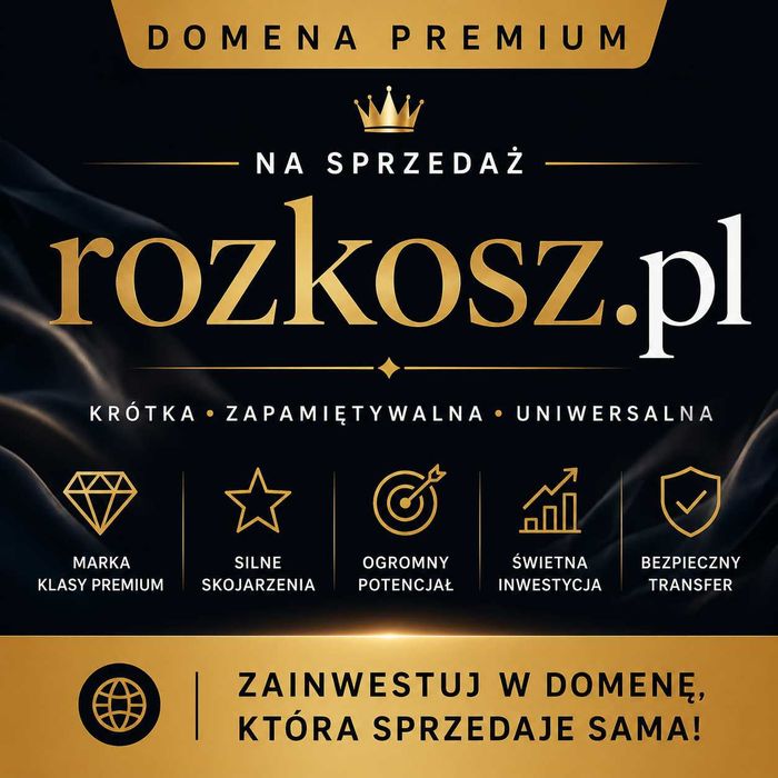 Domena premium na sprzedaż - rozkosz.pl - ekskluzywny adres dla wymagającej marki