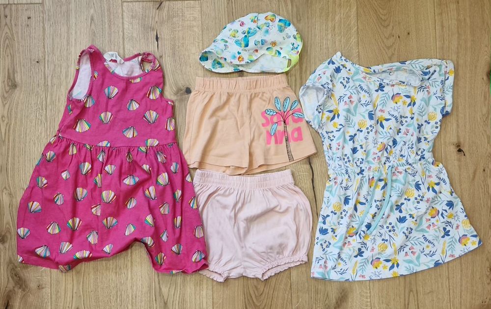 Paka ubranek dla dziewczynki 86-92 63 sztuki