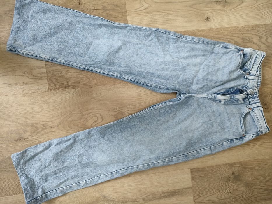 Jeansy wide leg z wysokim stanem