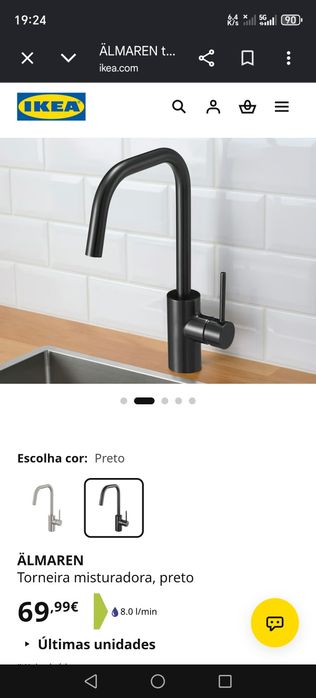 Torneiras embalada