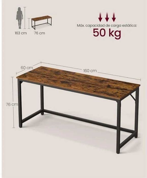 Nowe biurko / gamingowe / blat roboczy/ 160x60cm / 50kg / stół / W497!