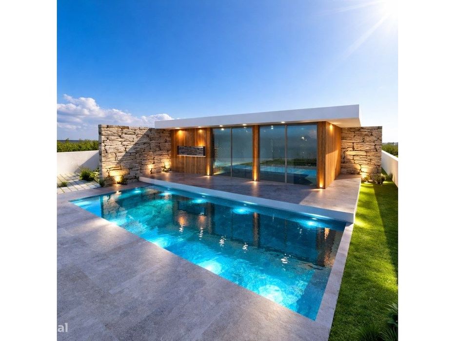 Moradia T3 Nova com Piscina e Design Moderno | Acabamentos de Luxo ...