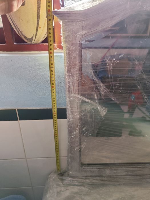 Móvel pintado branco com Espelho (Toucador parte de cima)