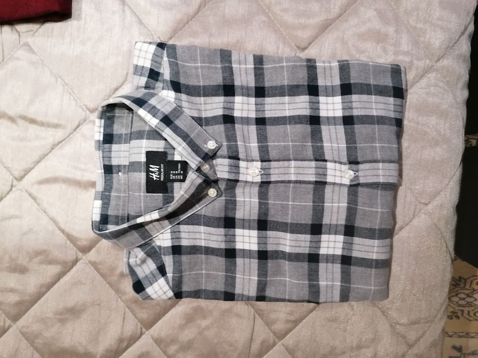 Camisa H&M Regular Fit Tam. M Flanela fina