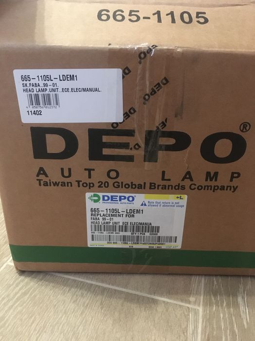 Skoda Fabia 2 фара DEPO нова.
