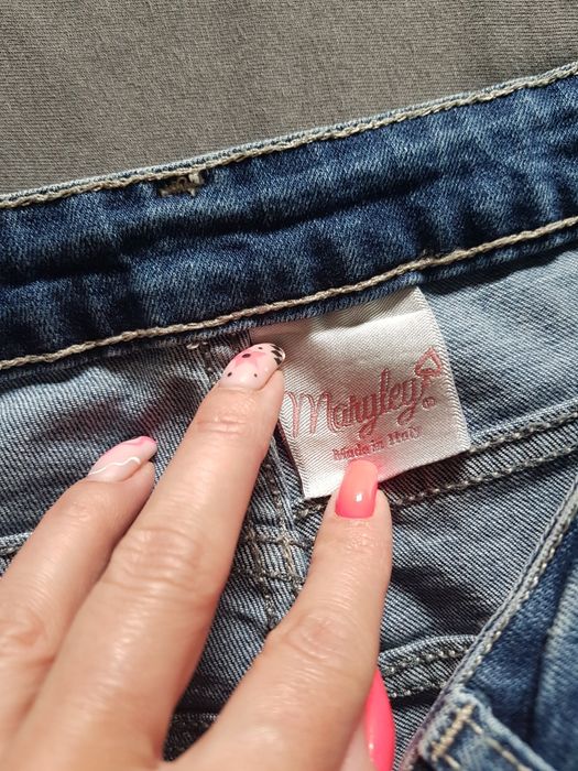 Spodnie Maryley włoskie z naszywkami