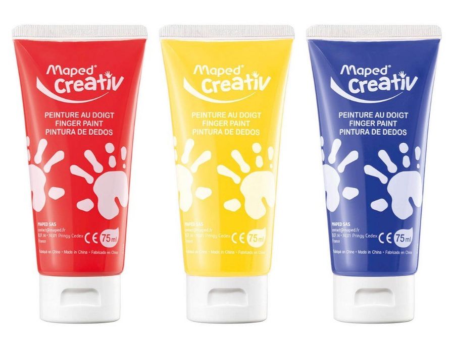 Farby do malowania palcami w walizce Creative