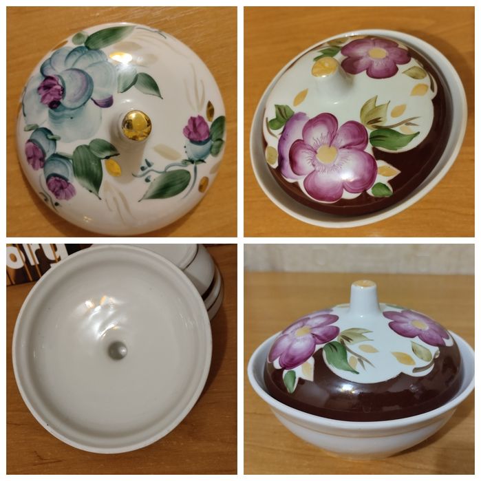 Маслёнки/джемницы от  чайных сервизов,  фарфор,