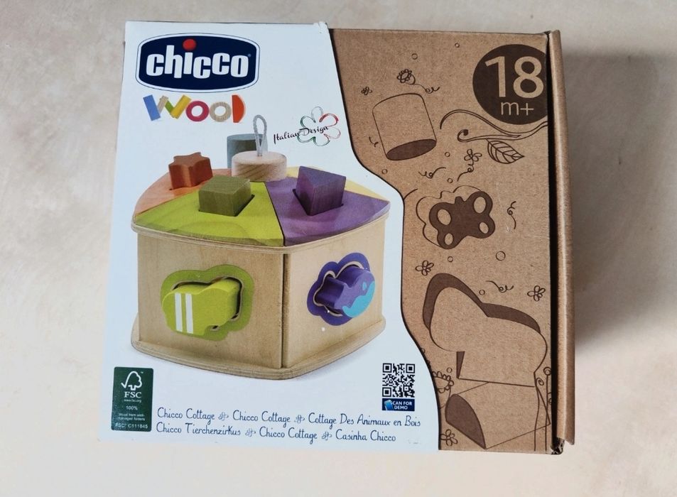 Sorter domek chicco cottage drewniany montesori