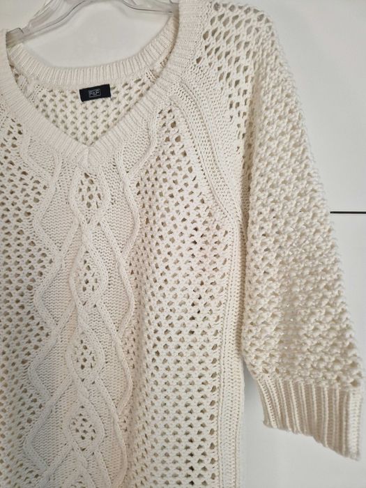 Sweterek ażurek biały F&F rozm. 38 / M
