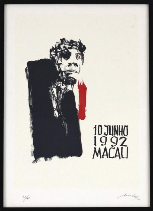 Artur Bual - Serigrafia s/papel - Camões 10 de Junho 1992 Macau