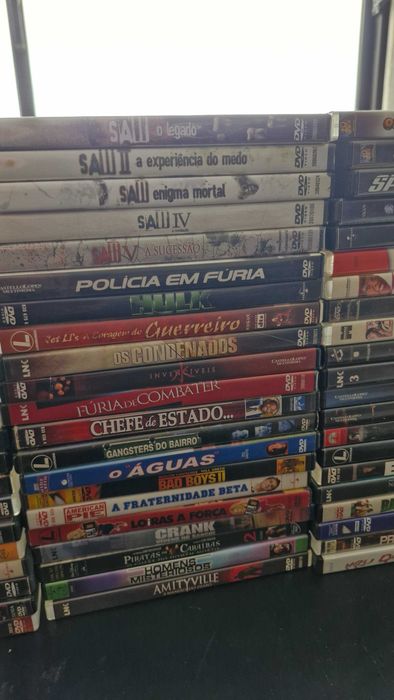 110 DVD's semi novos, novos em embalagem
