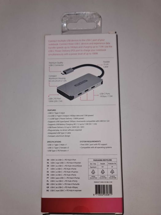 Hub usb c Sitecom cn-386