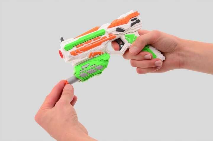 PISTOLET na strzałki piankowe WYRZUTNIA Broń zabawka dla dzieci 31055