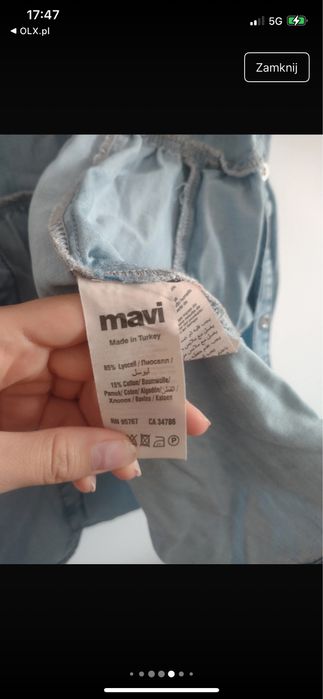 Jeansowa sukienka oversize Mavi rozm s m l