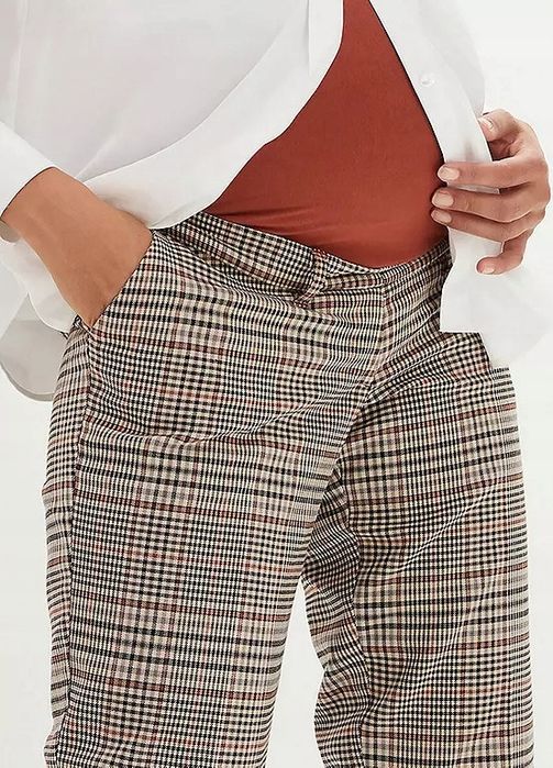 B.P.C spodnie ciążowe w kratę r.38