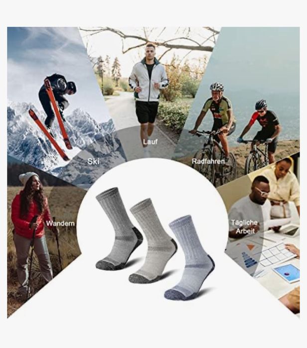 Skarpety Z Wełny Merino 6 pack Rozmiar 39-44
