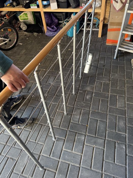 Schody modułowe drewniane buk + balustrada Leroy Merlin