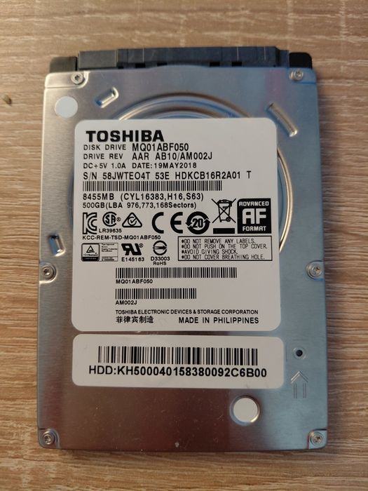 Жёсткий диск Toshiba