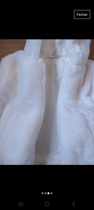 Casaco de pelo branquinho