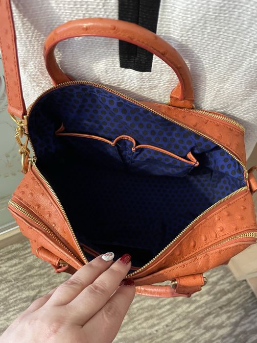 Ексклюзивна шкіряна сумка rebecca minkoff, шкіра страуса
