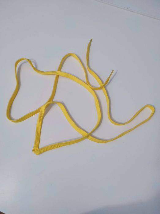 Żółta sznurówka 205cm sznurowadło płaskie do kaptura dresów