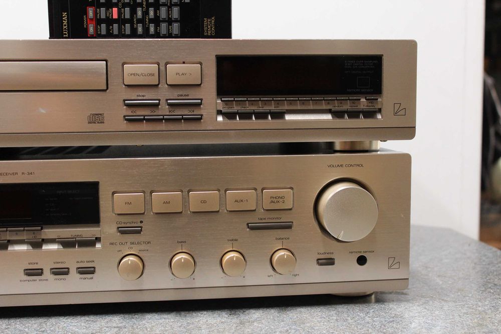 Amplituner Luxman R-341 + Odtwarzacz CD D-351 + Pilot * Zestaw Stereo