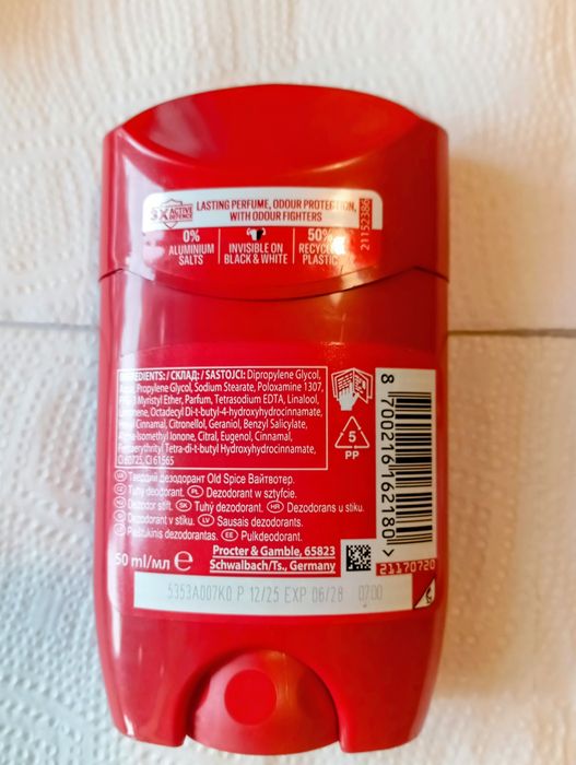 Old Spice Whitewater Dezodorant w sztyfcie dla mężczyzn 50ml 5 szt.