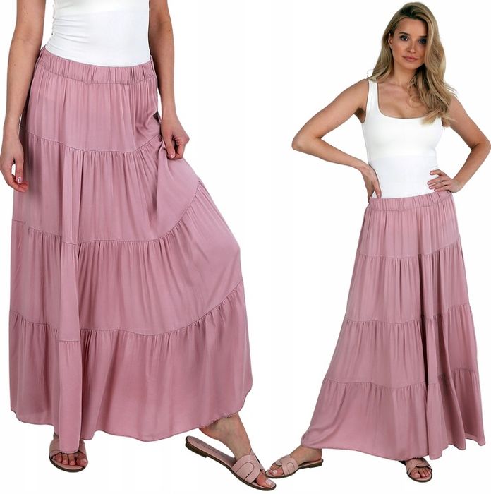 Zwiewna Długa Spódnica Na Lato Hiszpanka Kolory