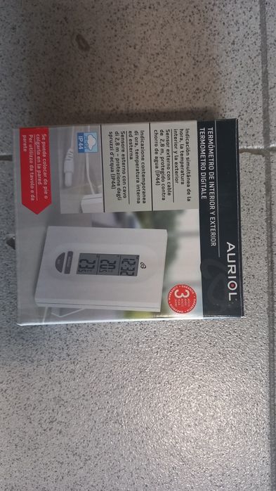 Termómetro Digital AURIOL – Interior/Exterior com Sensor IP44 (Novo)