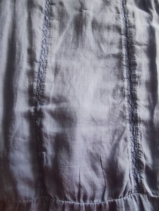Blusa sem mangas. Massimo Dutti. Azul acinzentado.
