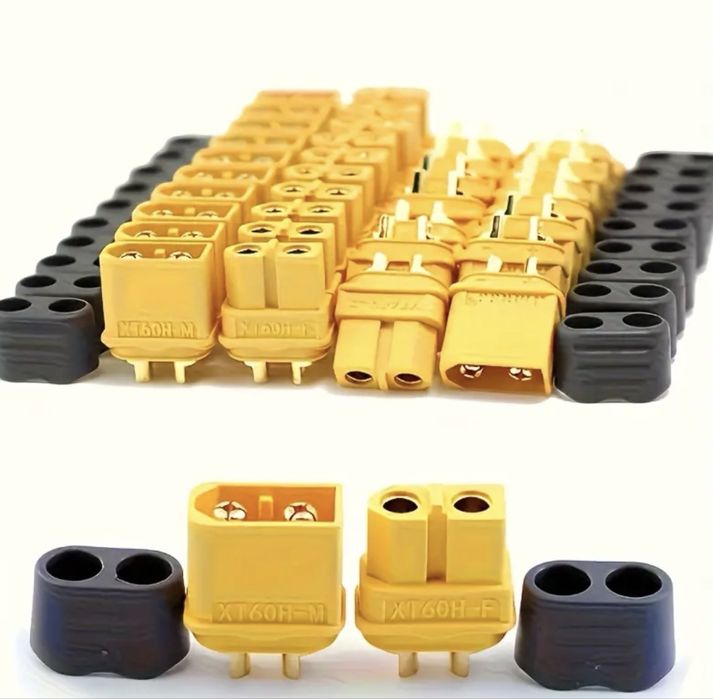 Роз'єм XT60 (тато + мама) з захисними ковпачками