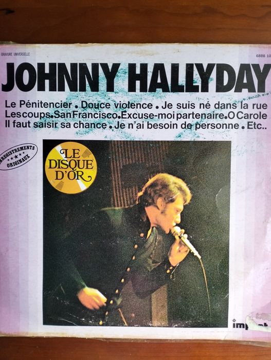 Disco de vinil LP Johnny Halliday